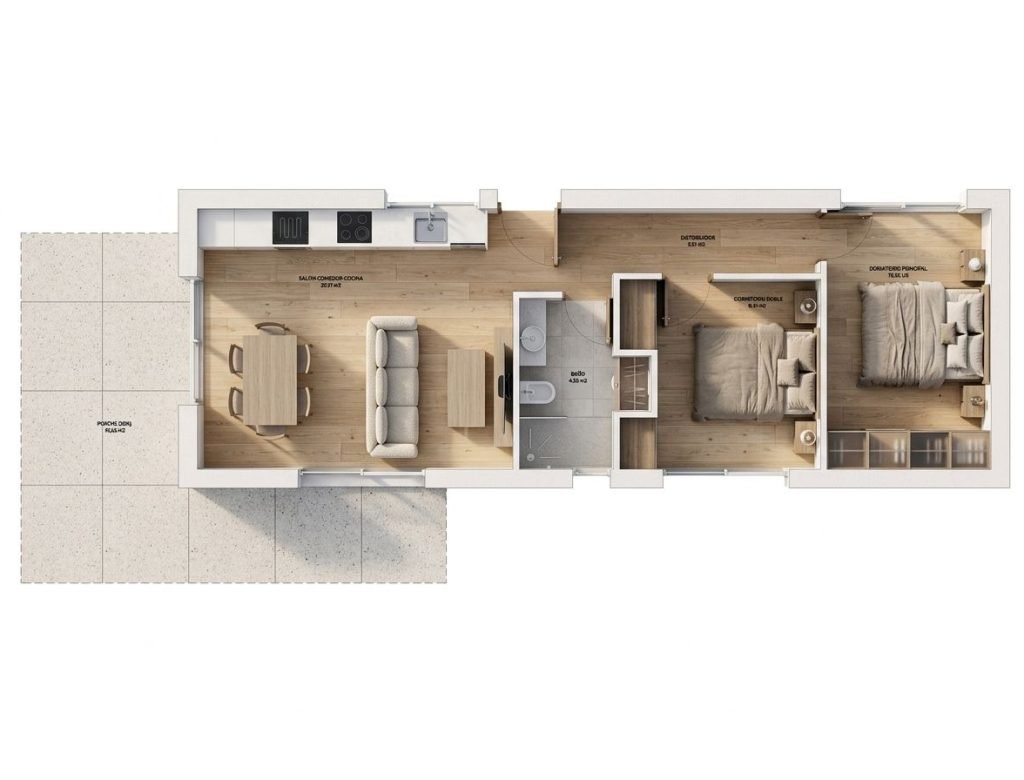 Render Interior Siete Aguas